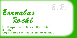 barnabas rockl business card